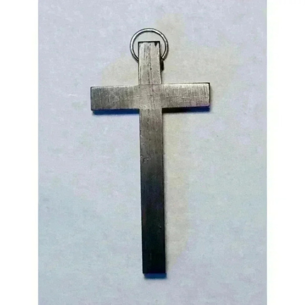 Made In Italy Black Wooden Cross Pendant For Necklace Or Pocket 2.5”